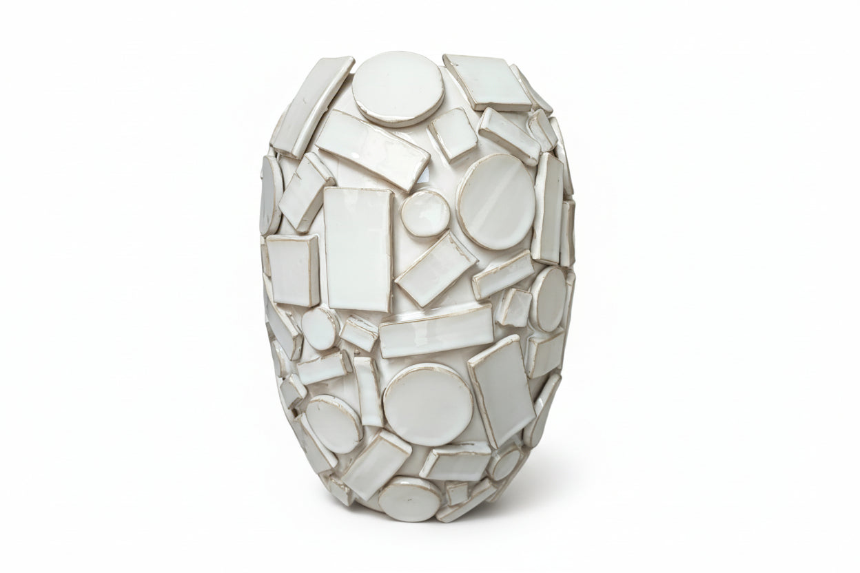 Vaso Scomposto Bianco 23x60 RitualiDomestici - Design Contemporaneo