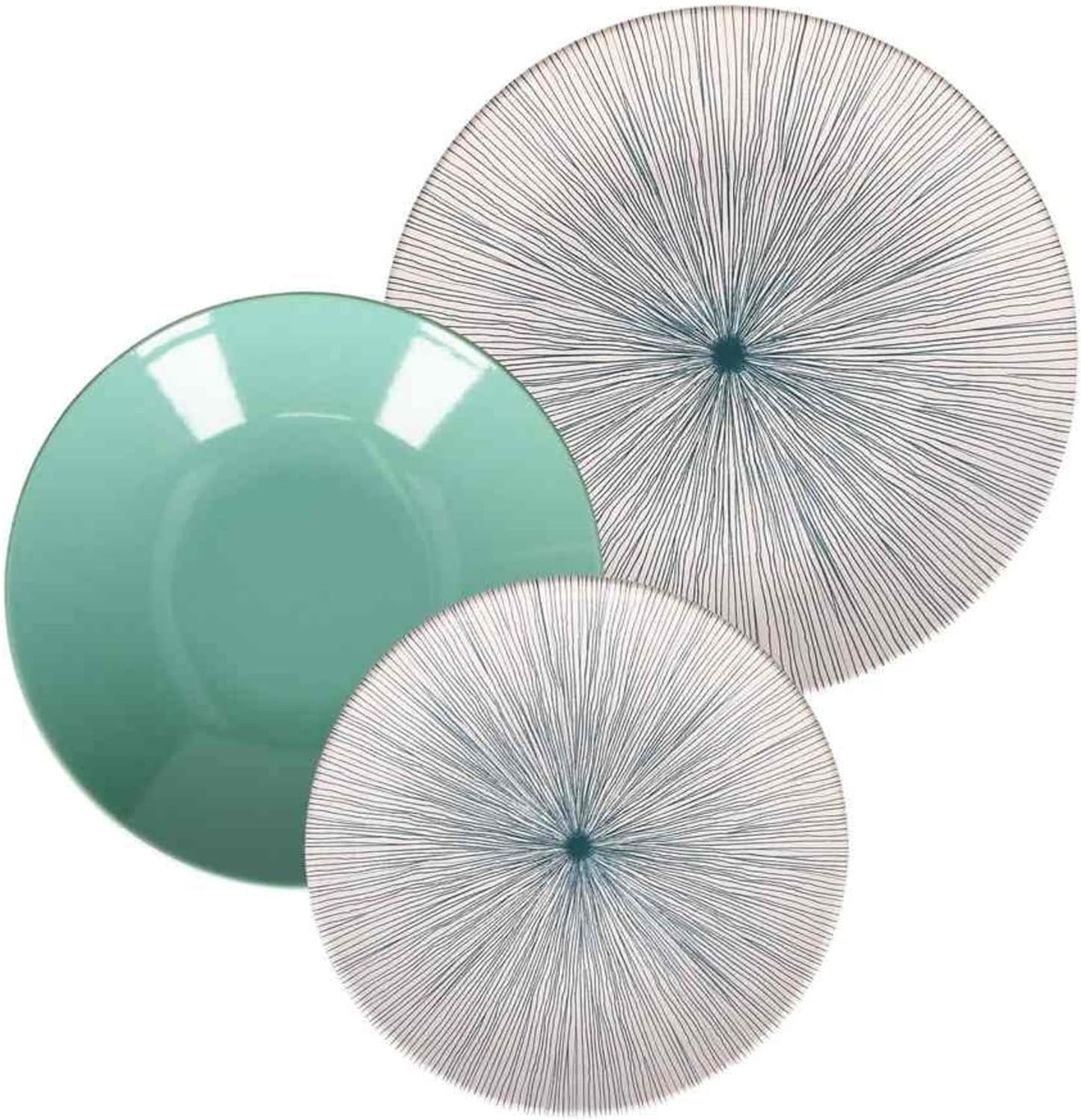 Servizio Piatti 18 Pezzi Warm On Me - Rose & Tulipani Stoneware