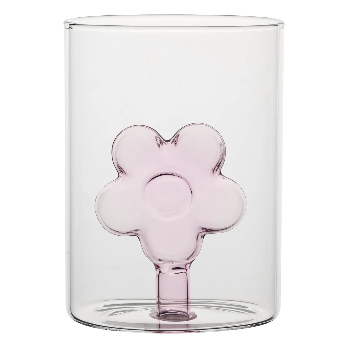 Vaso in Vetro Monofiore Ovale Rosa Infiore – Rituali Domestici 11x8x15,5 cm