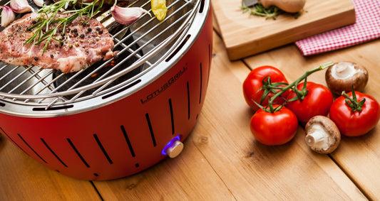 Barbecue Portatile Lotus Grill XL Rosso Senza Fumo Grande Outdoor