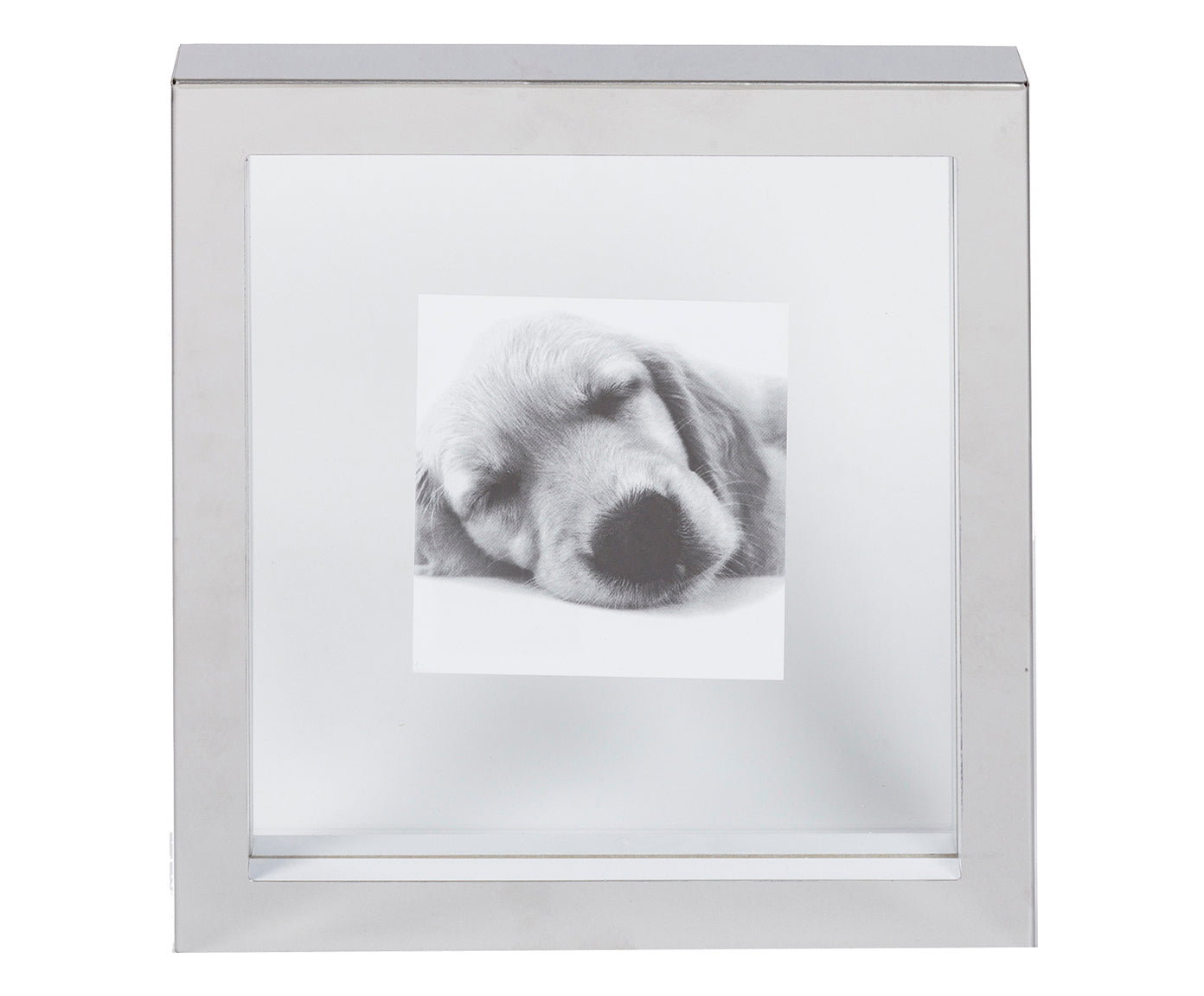 Portafoto Quadrato Grande Acciaio Vetro 13x18 cm Urban L'Oca Nera