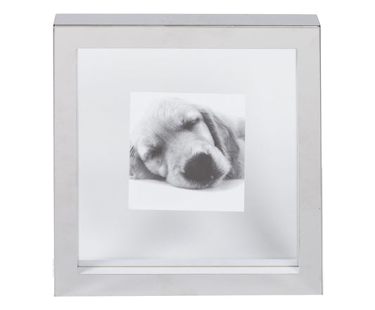 Portafoto Quadrato Grande Acciaio Vetro 13x18 cm Urban L'Oca Nera