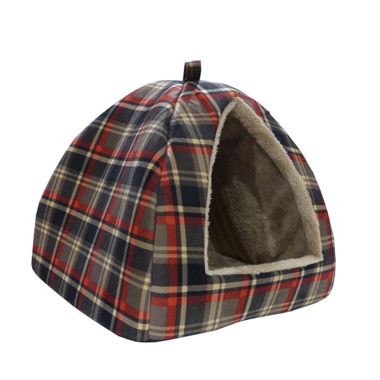 Cuccia Gatto Igloo L'Oca Nera Scozzese 38x38x40cm Design
