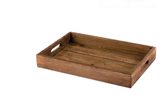 Vassoio Legno Massello L'Oca Nera 45x28x6cm Manici Design
