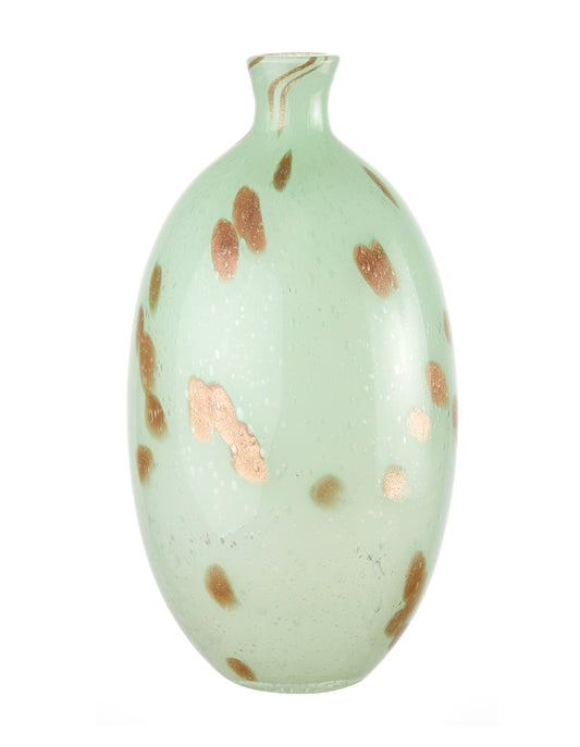 Vaso Cristallo Alto Foglia Oro Fashion L'Oca Nera 30cm