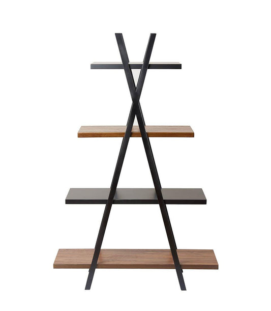 Libreria Design in Ferro e Legno L'Oca Nera - 4 Ripiani Stile Contemporaneo
