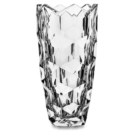 Vaso Cristallo Bohemia Trasparente Lunar H 28 cm