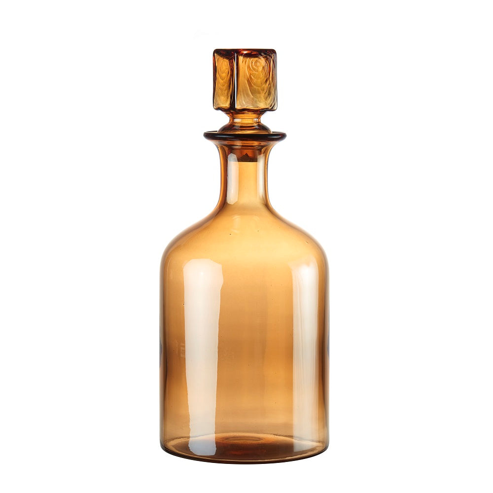 Vaso Bottiglia Alto Vetro Ambra L'Oca Nera 42cm