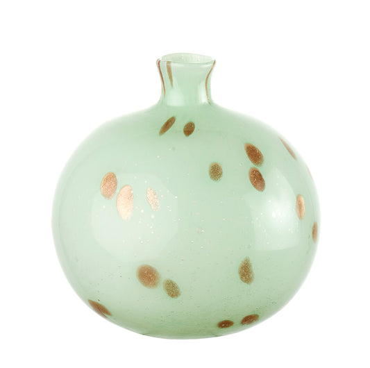 Vaso Cristallo Foglia Oro Fashion L'Oca Nera 20cm