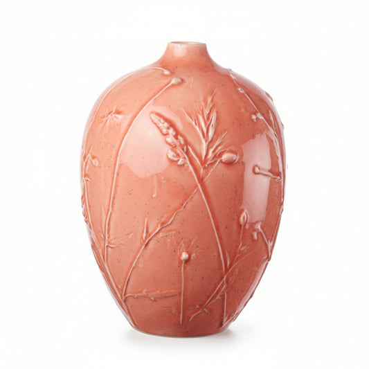Vaso in Ceramica Decori a Rilievo Modern Country L'Oca Nera Ø23 cm