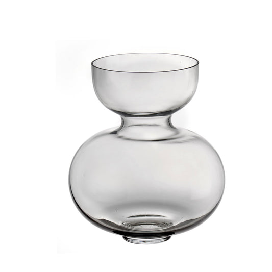Vaso Vetro Tondo L'Oca Nera Ø22cm H25 Design Italiano