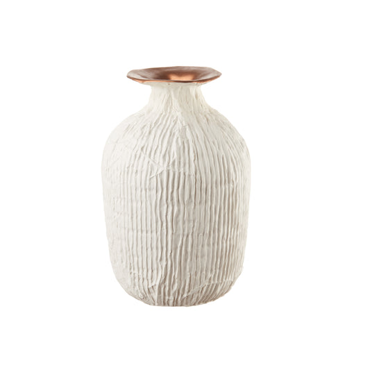 Vaso Alto in Porcellana Bianca L'Oca Nera Ø18 cm H27 cm