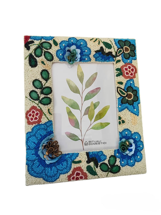 Portafoto Bali Mille306perline RitualiDomestici - Cotone Perline 13x18