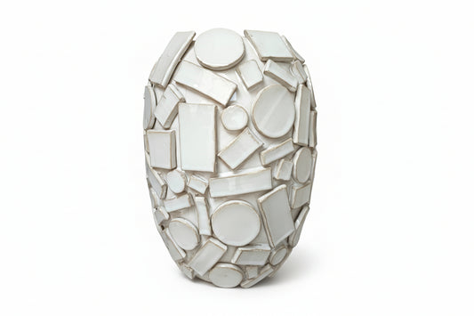 Vaso Scomposto Bianco 23x60 RitualiDomestici - Design Contemporaneo