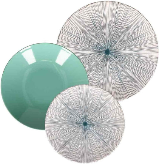 Servizio Piatti 18 Pezzi Warm On Me - Rose & Tulipani Stoneware