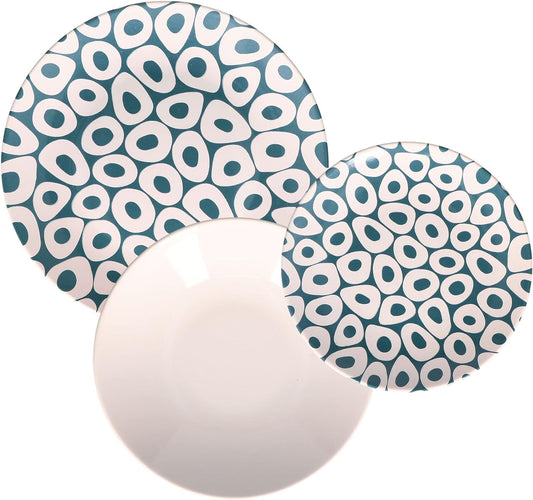 Servizio Piatti 18 Pezzi Sea Stones - Rose & Tulipani Stoneware
