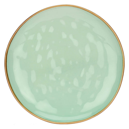 Piatto Piano Concerto 27cm Verde Acqua - Rose & Tulipani Stoneware