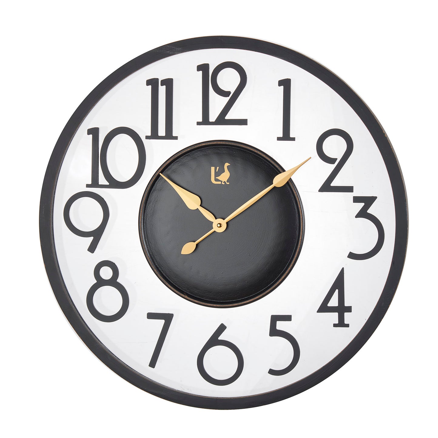 Orologio da Parete Ferro Laccato Nero 60 cm L'Oca Nera Design