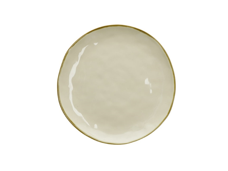 Piatto Piano Concerto 27cm Avorio - Rose & Tulipani Stoneware