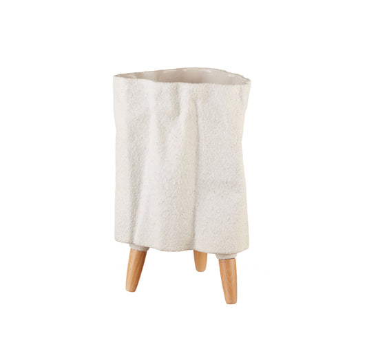 Vaso Cache Pot Alto Neoclassic Porcellana L'Oca Nera 35cm