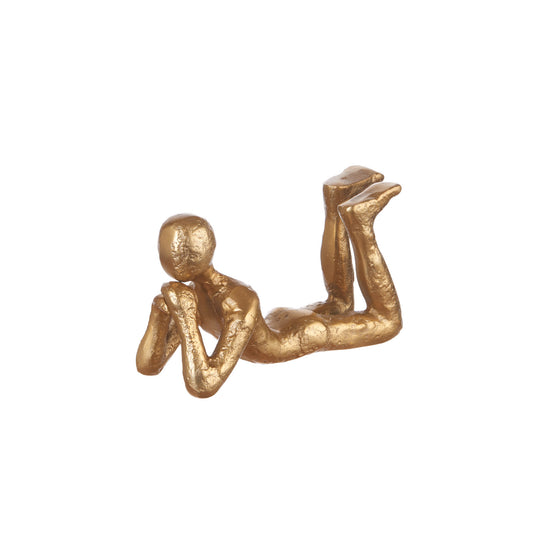 Scultura Uomo Pesante in Metallo L'Oca Nera Fashion Design