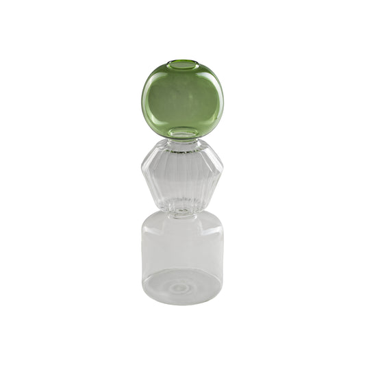 Vaso Monofiore Versavice Verde L RitualiDomestici - Vetro Borosilicato