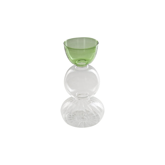 Vaso Monofiore Versavice Verde M RitualiDomestici - Vetro Borosilicato