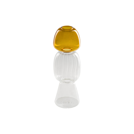Vaso Monofiore Versavice Ambra L RitualiDomestici - Vetro Borosilicato