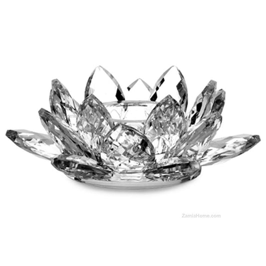 Portacandela Cristallo Lotus Crystalite H 12,5 cm
