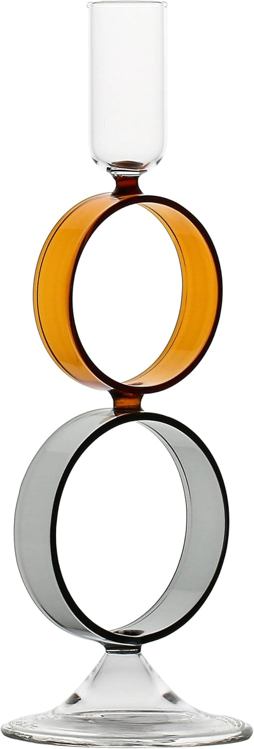 Portacandela Cerchiando 2 Cerchi RitualiDomestici - Vetro Borosilicato