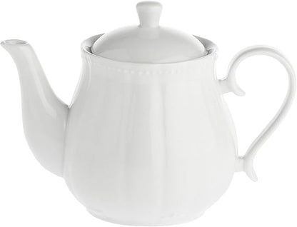 Teiera Ducale Porcellana Bone China Bianca Design Classico 1,25L