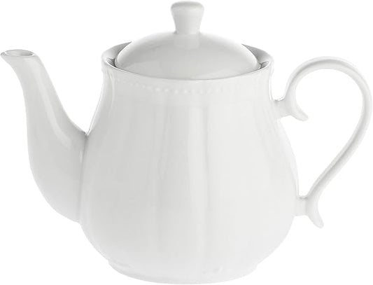 Teiera Ducale Porcellana Bone China Bianca Design Classico 1,25L