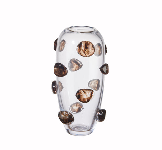 Vaso Alto Cristallo Contemporaneo L'Oca Nera 29,5 cm