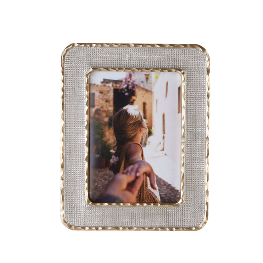 Portafoto Fashion L'Oca Nera 13x18 Porcellana Panna Oro