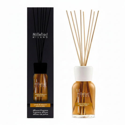 Diffusore Bastoncini Petali Tabacco Millefiori Milano 250ml Vetro
