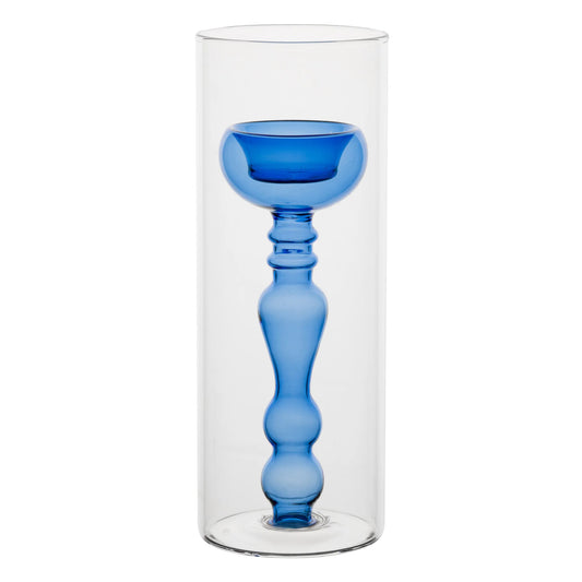 Portacandele in Vetro Immenso M – Rituali Domestici Ø 9x24 cm