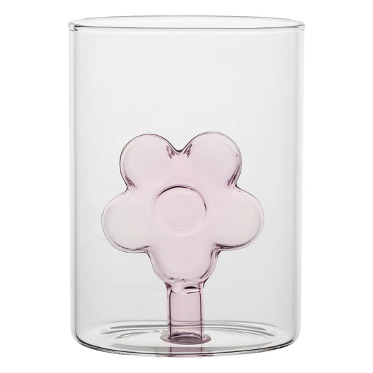 Vaso in Vetro Monofiore Ovale Rosa Infiore – Rituali Domestici 11x8x15,5 cm
