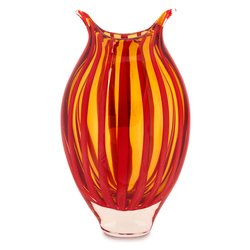 Vaso in Cristallo Rosso Ambra | Cat Fade 16,5x29,5 cm