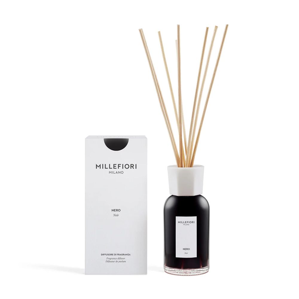 Diffusore Bastoncini Millefiori Milano Nero 250 ml
