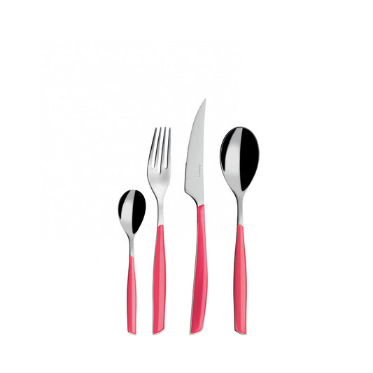 Set posate 24 pezzi Glamour Pink Paradise Bugatti acciaio inox
