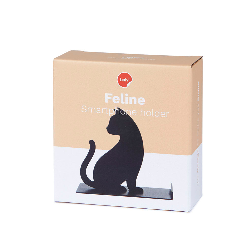 Supporto smartphone Feline nero metallo
