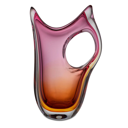 Vaso decorativo in cristallo prodotto da rituali domestici rosa pink 